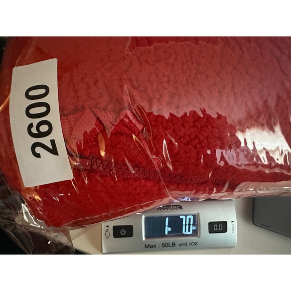 FP Movement Free People Hit The Slopes Fleece Pullover Sz L Snap Front Red Boxy - Picture 12 of 12